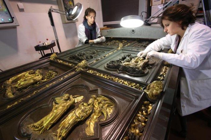 Restauro della Porta Nord del Battistero